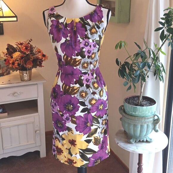 Nine West Multicolor Dress. Career. Floral. Colorful. - Picture 1 of 13